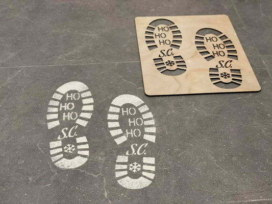 Santas Foot Print Stencils